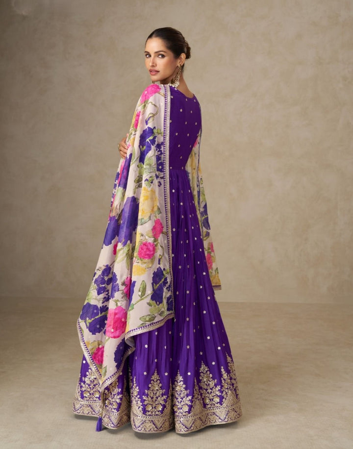 Mangal Heather Full Work Anarkali Set