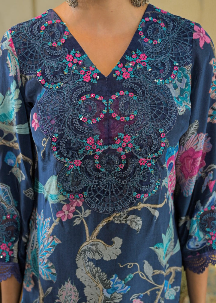 Vastramaya azure farshi salwar suit set