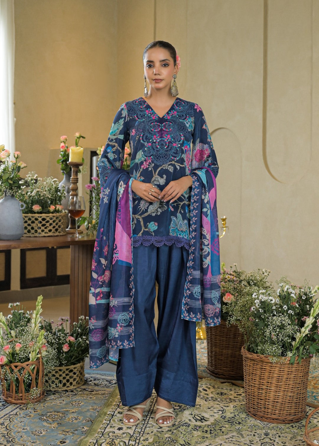 Vastramaya azure farshi salwar suit set