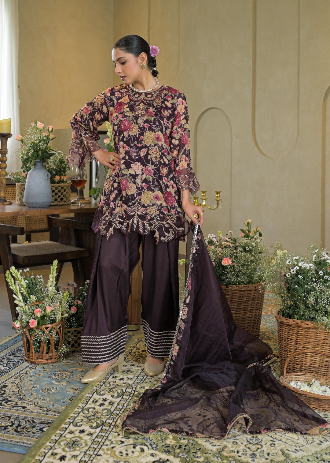 Vastramaya mocha farshi salwar premium suit set