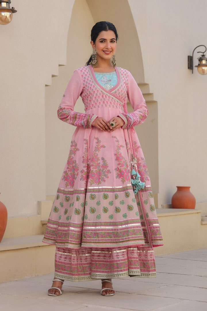 Vastramaya rose premium cotton gown