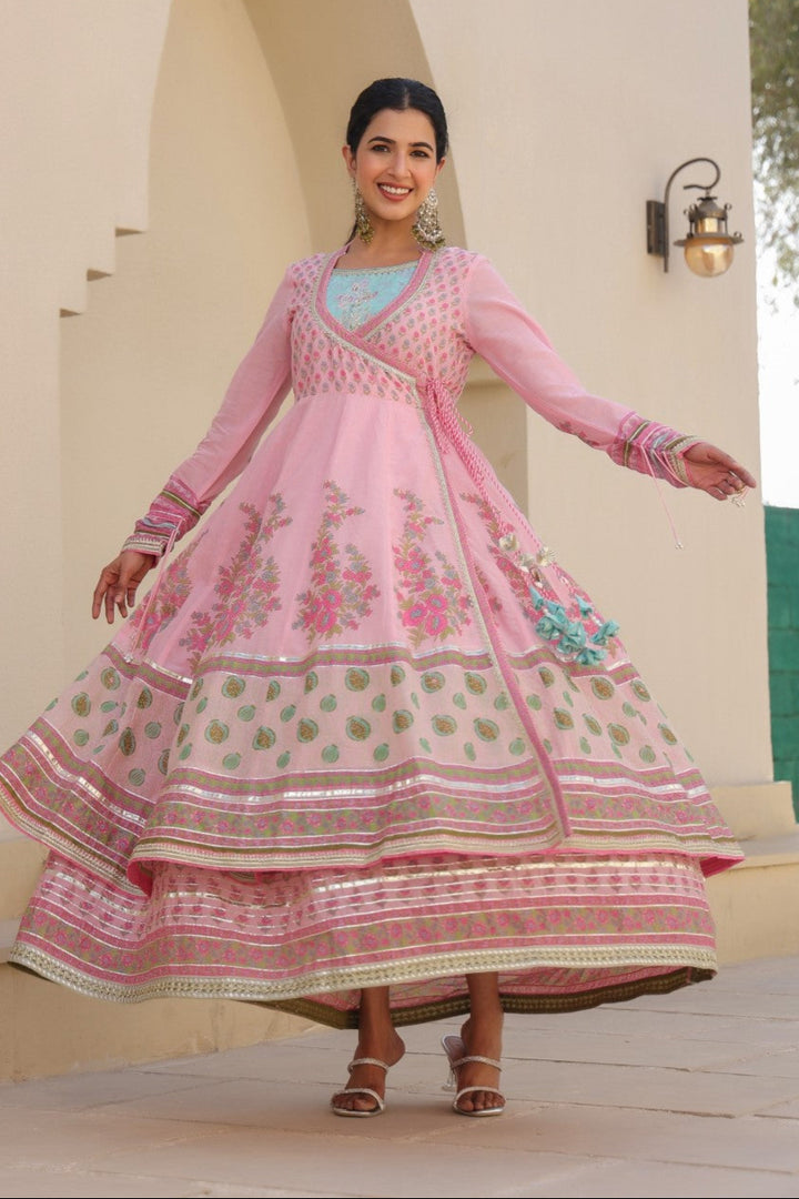 Vastramaya rose premium cotton gown