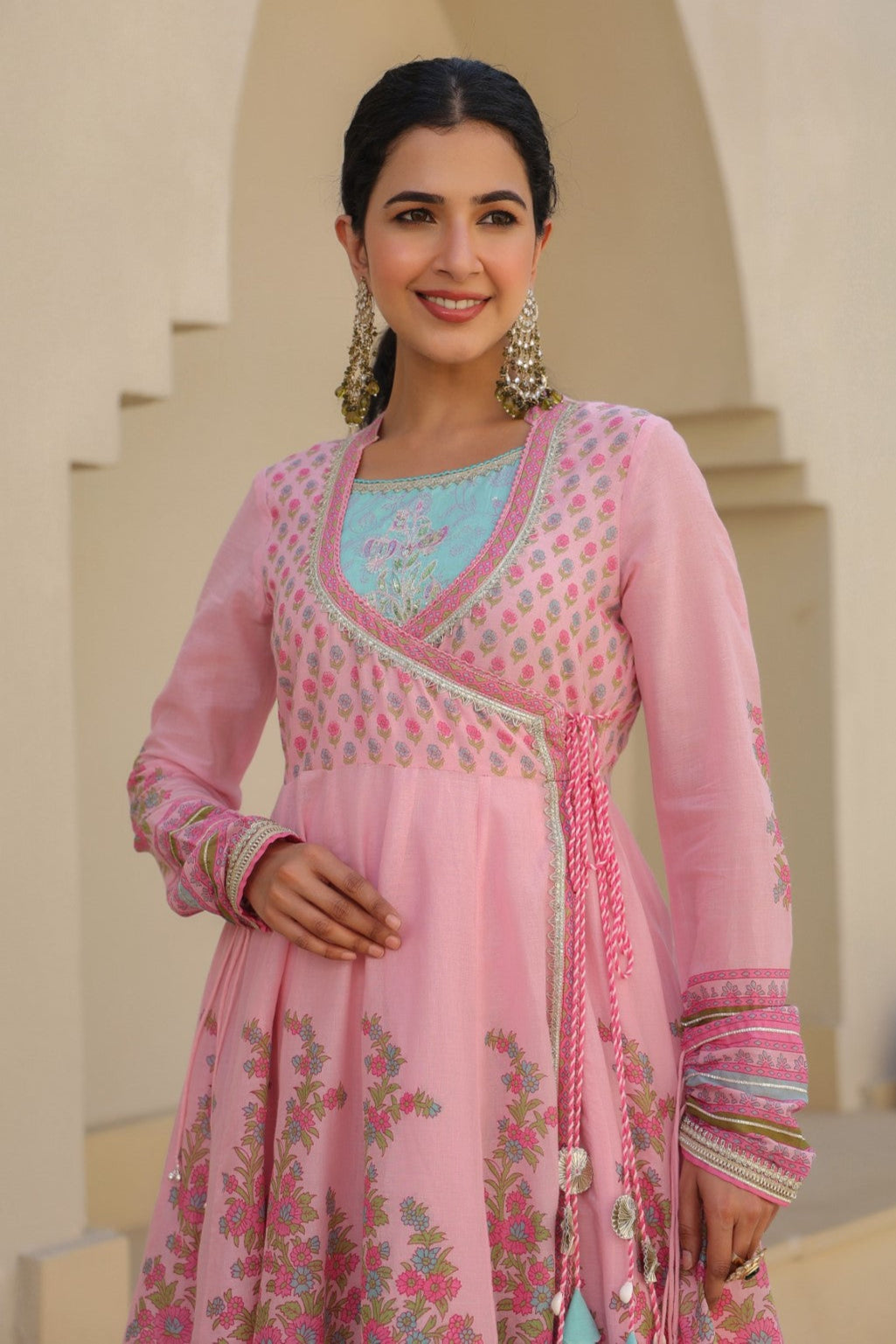 Vastramaya rose premium cotton gown