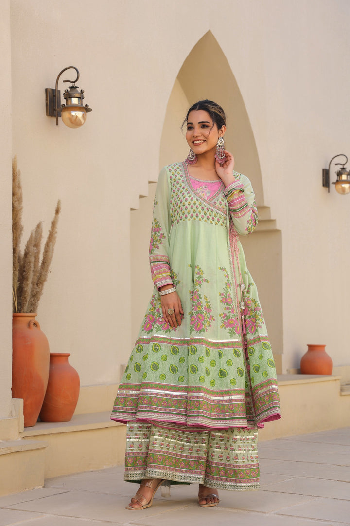 Vastramaya Pista premium cotton gown