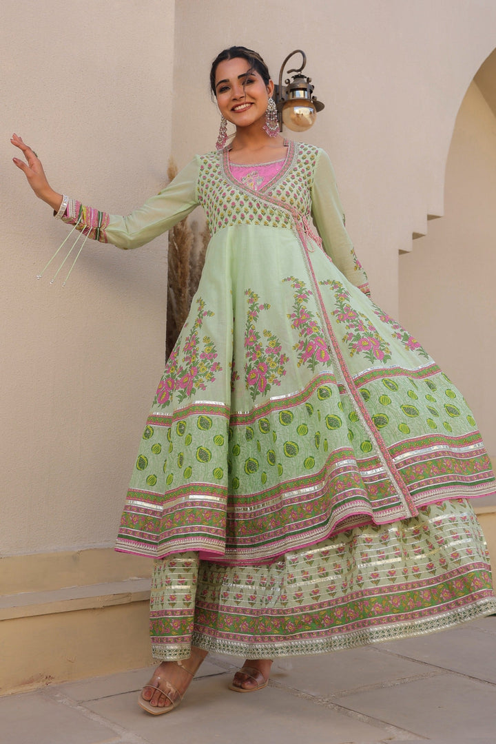 Vastramaya Pista premium cotton gown