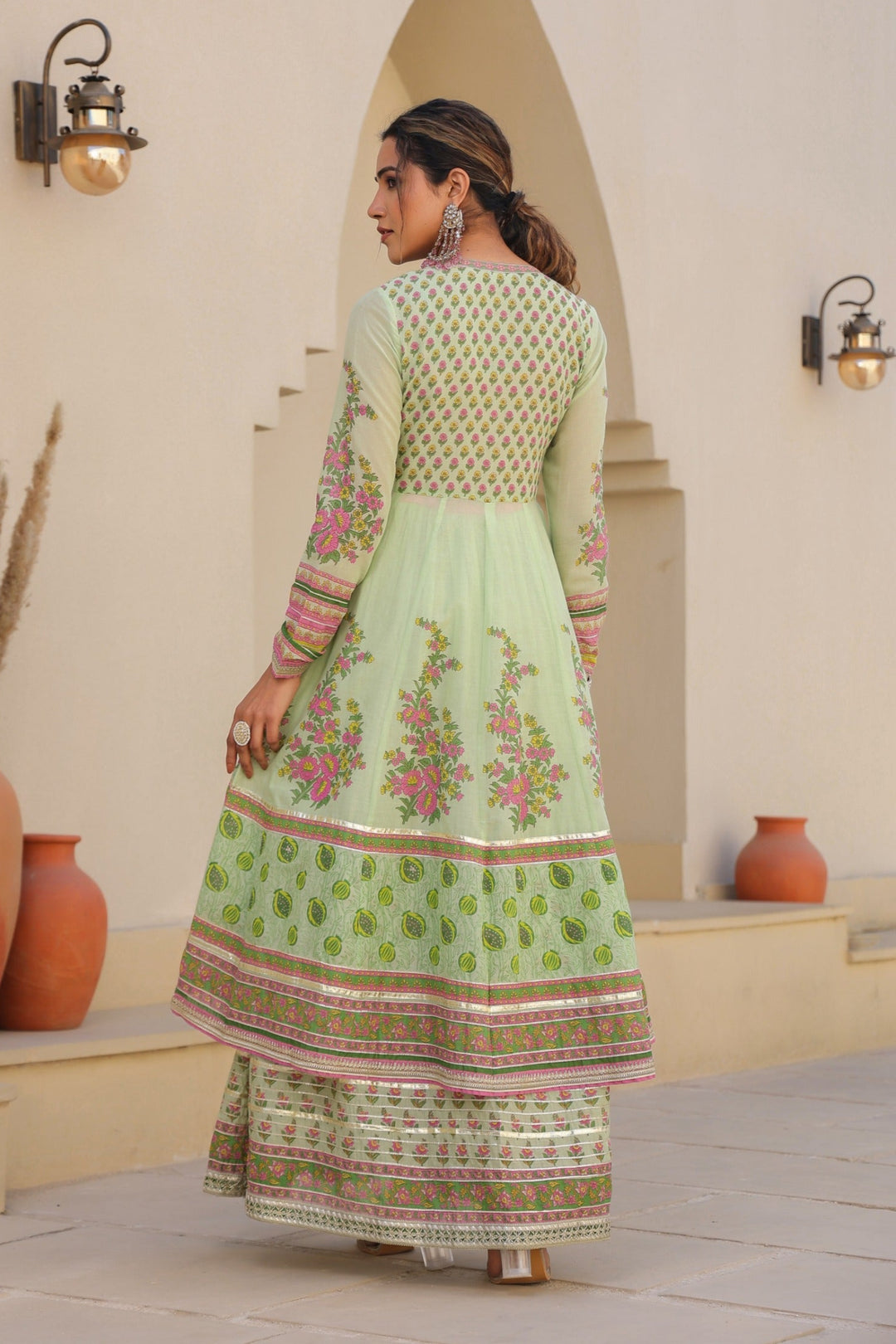 Vastramaya Pista premium cotton gown