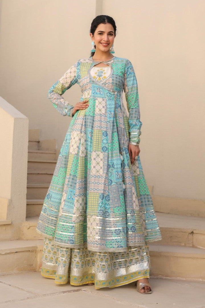 Vastramaya peacock cotton festive gown