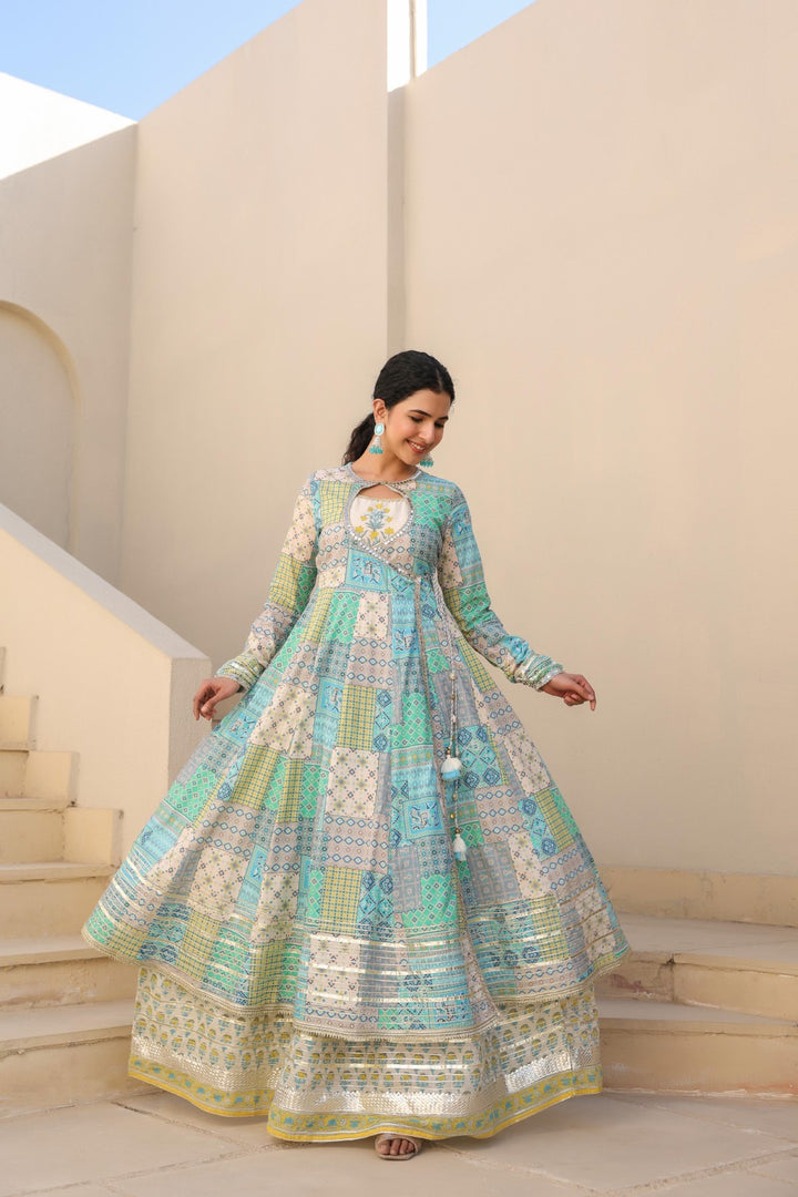 Vastramaya peacock cotton festive gown