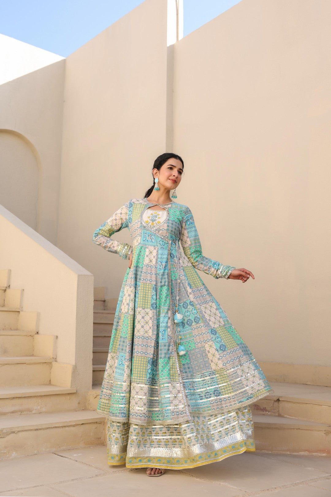 Vastramaya peacock cotton festive gown