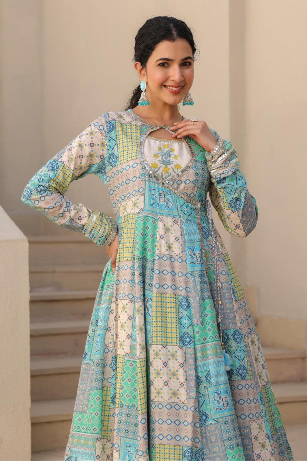 Vastramaya peacock cotton festive gown