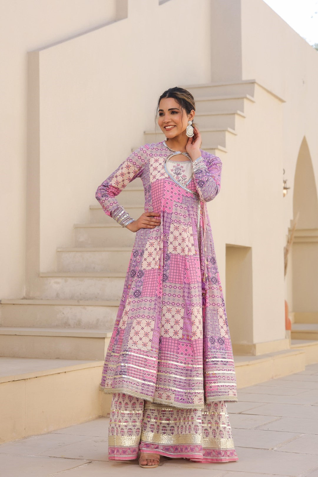 Vastramaya tyrian cotton festive gown