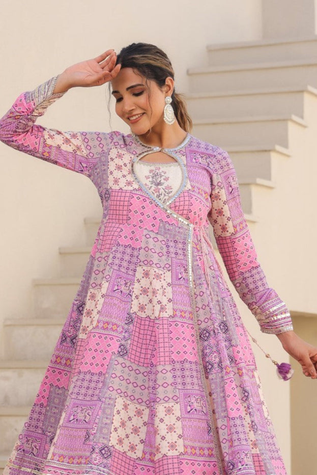 Vastramaya tyrian cotton festive gown