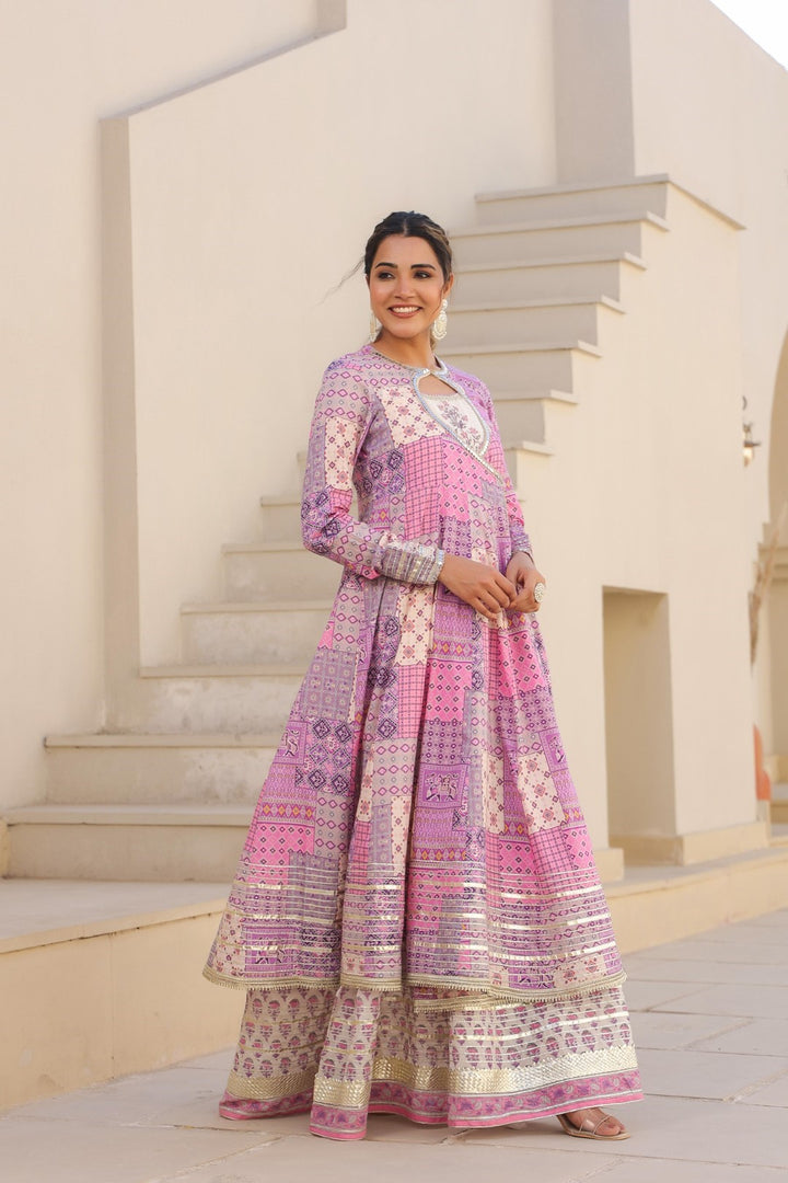 Vastramaya tyrian cotton festive gown