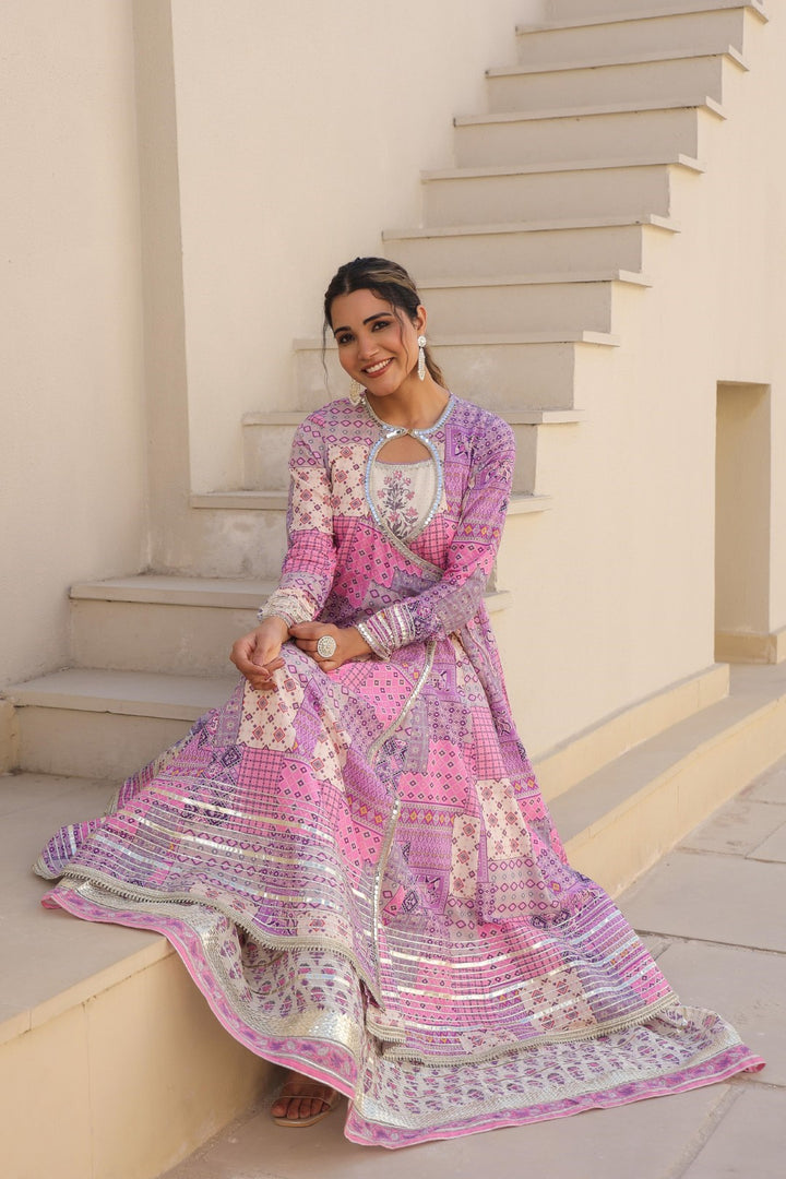 Vastramaya tyrian cotton festive gown