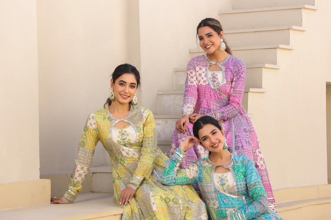 Vastramaya tyrian cotton festive gown