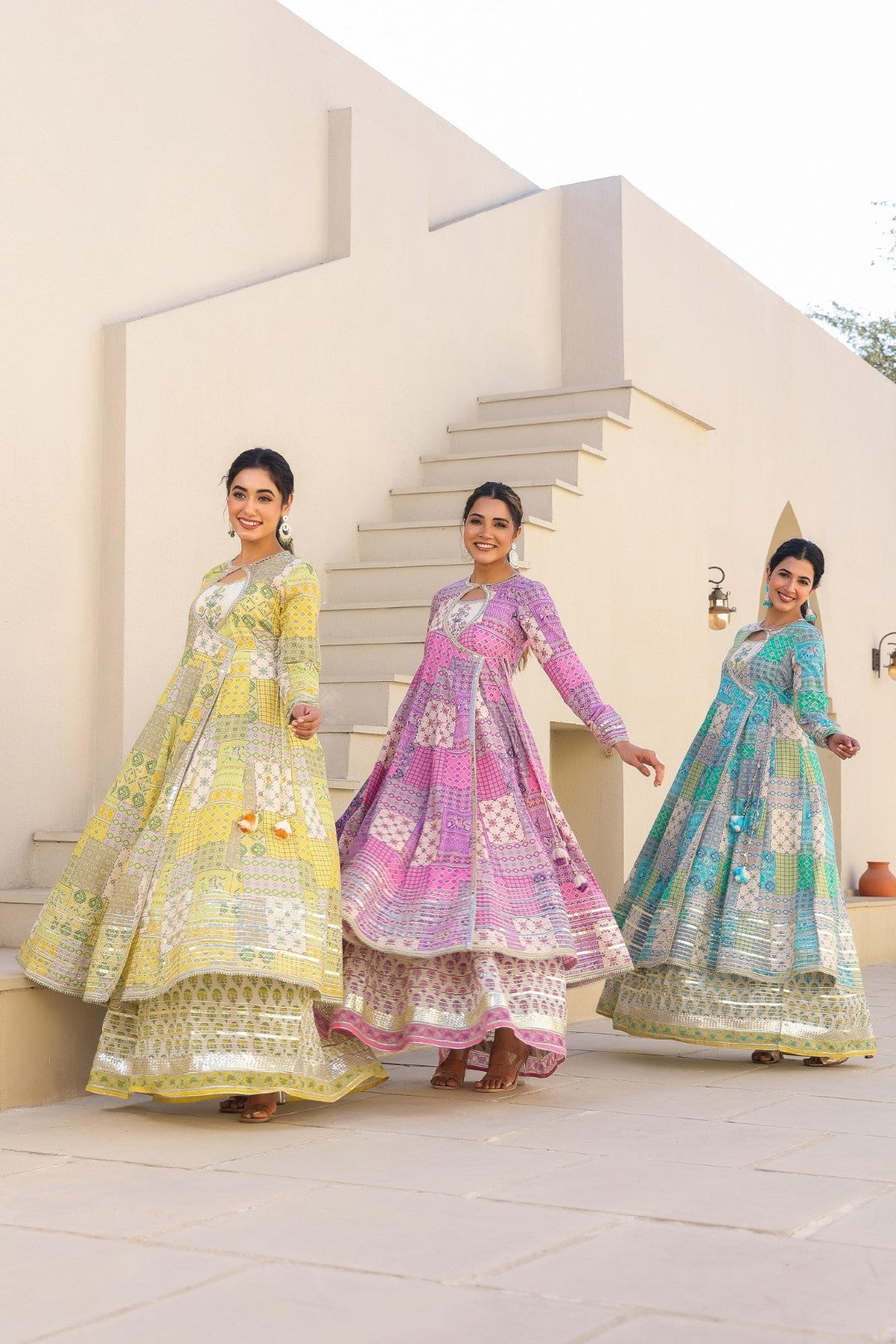 Vastramaya tyrian cotton festive gown