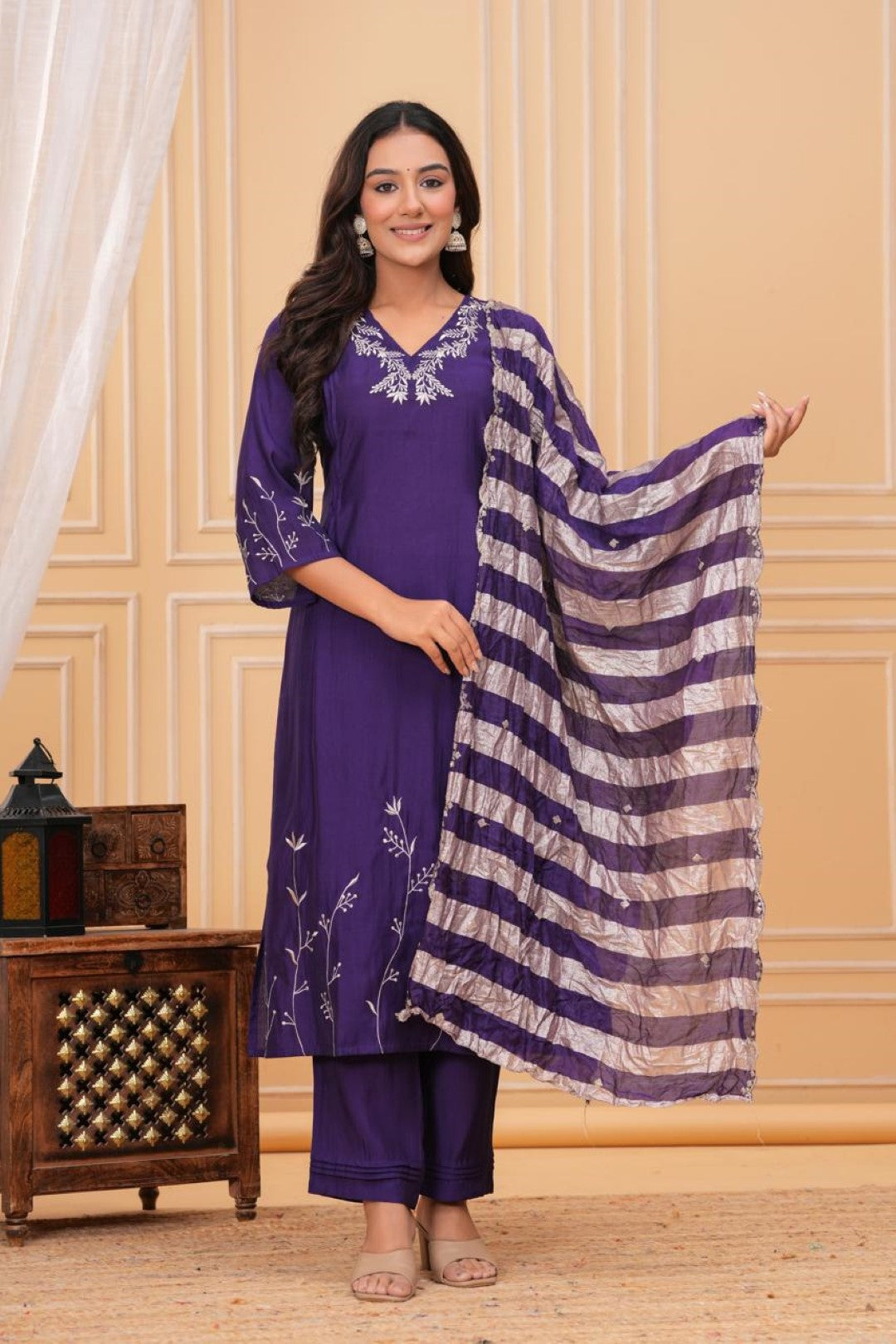 Jayti Grape Work Suit Set