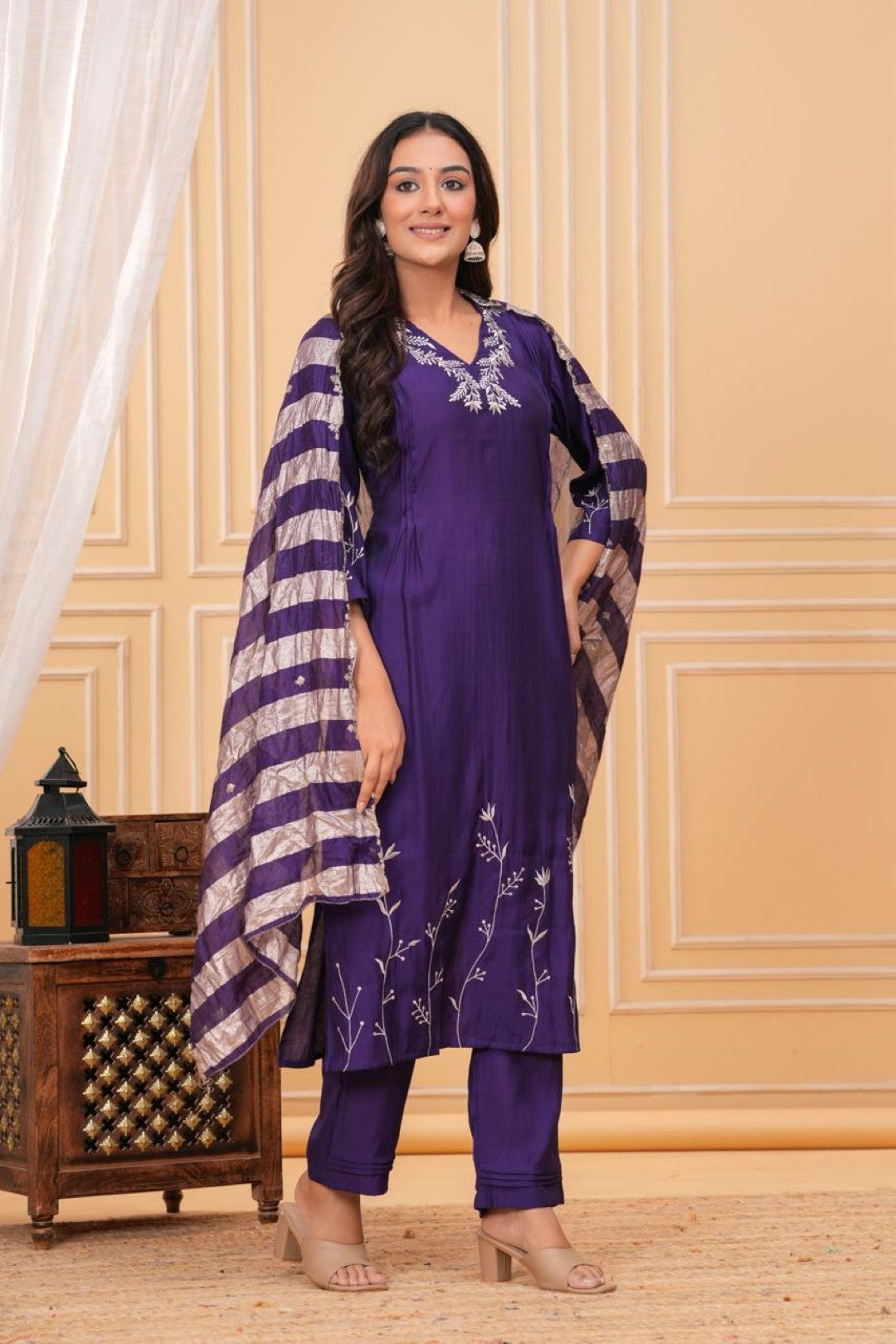 Jayti Grape Work Suit Set