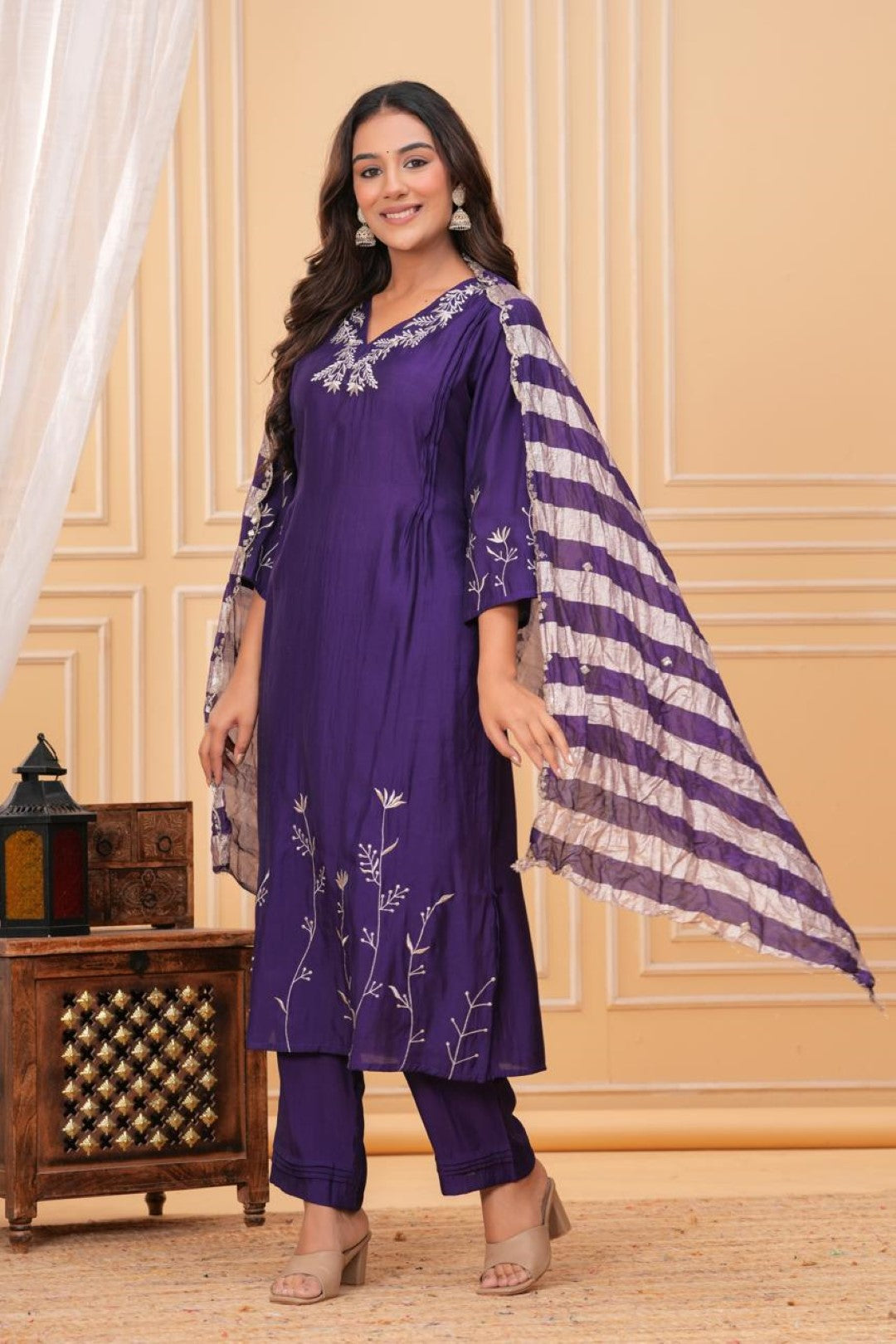 Jayti Grape Work Suit Set