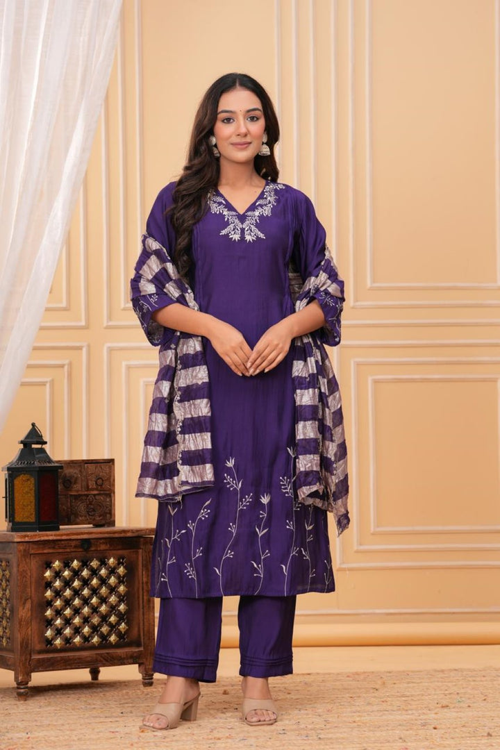 Jayti Grape Work Suit Set