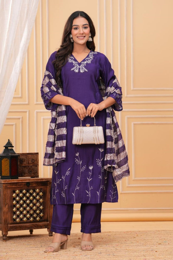 Jayti Grape Work Suit Set