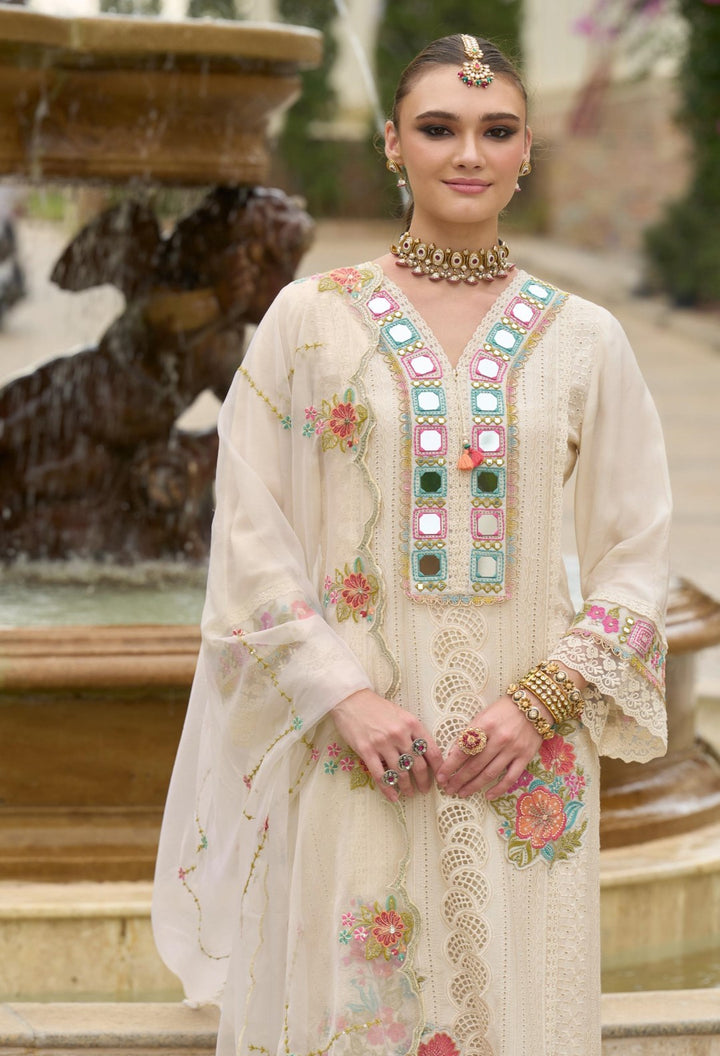 Chandrani Daisy Schiffli Full Work Suit Set