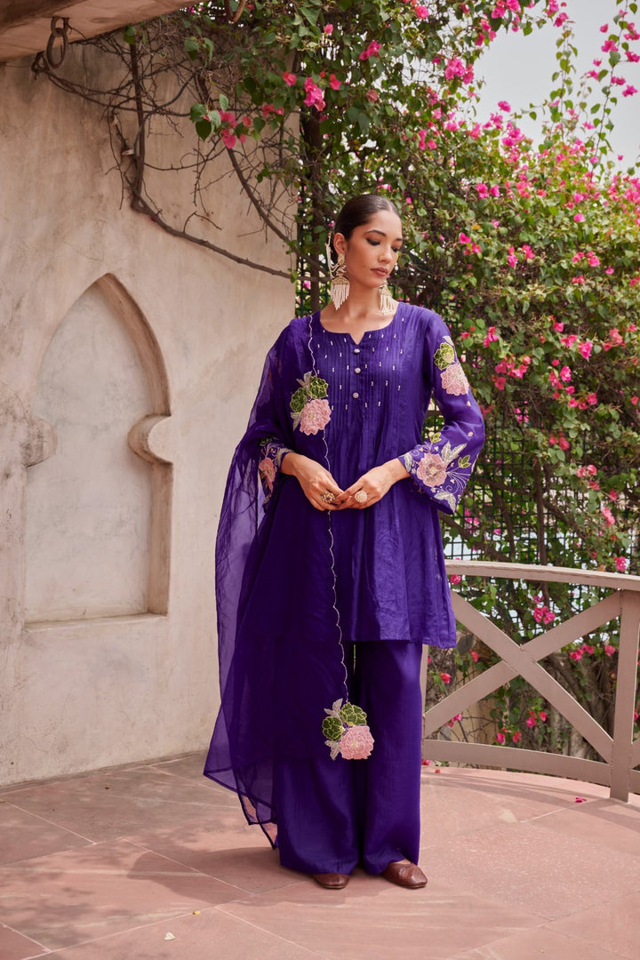 Sangini Tyrian Embroidery Work Suit set