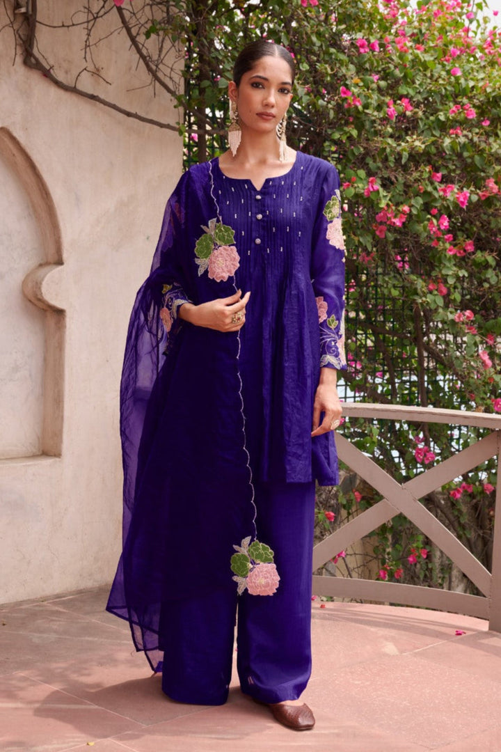 Sangini Tyrian Embroidery Work Suit set