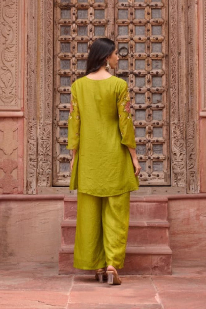 Sangini pear embroidery work suit set