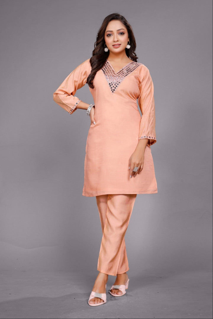 Divya Crayola mirror work co-ord set