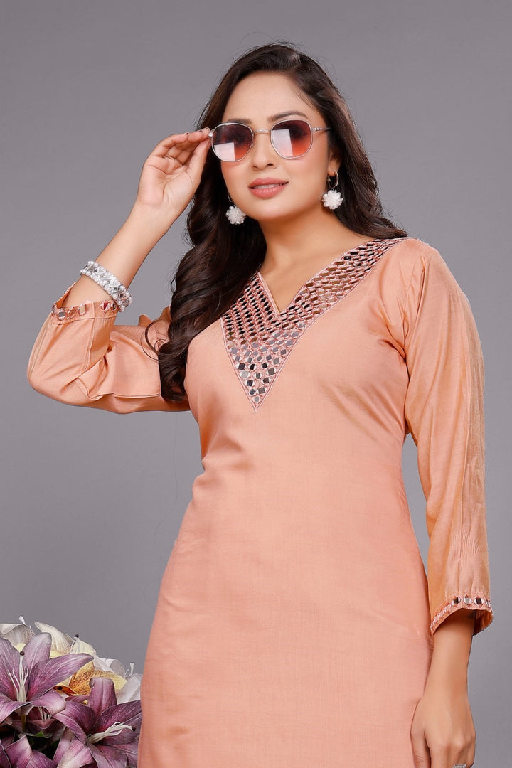Divya Crayola mirror work co-ord set