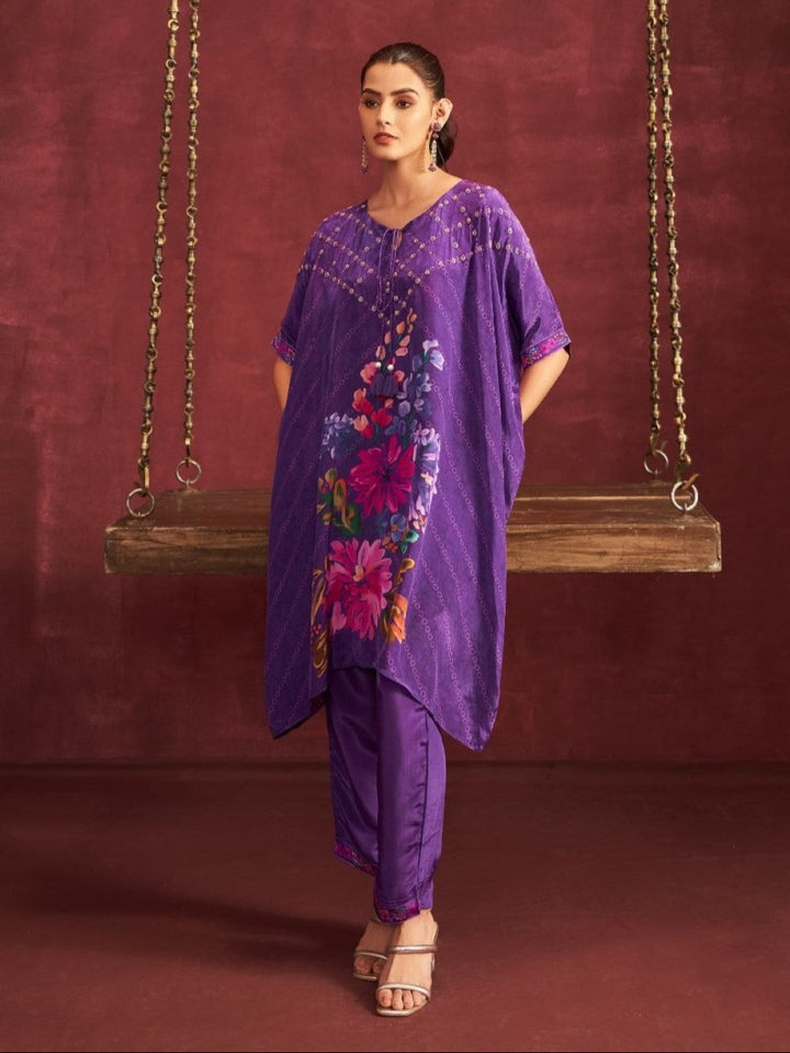 Aster helio work kaftan pant set