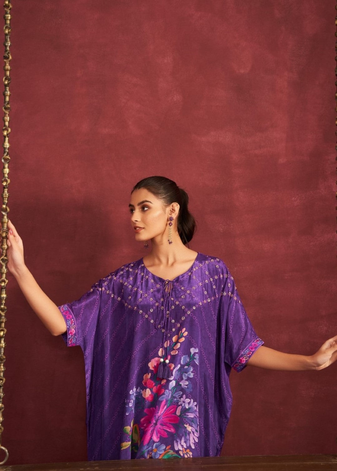 Aster helio work kaftan pant set