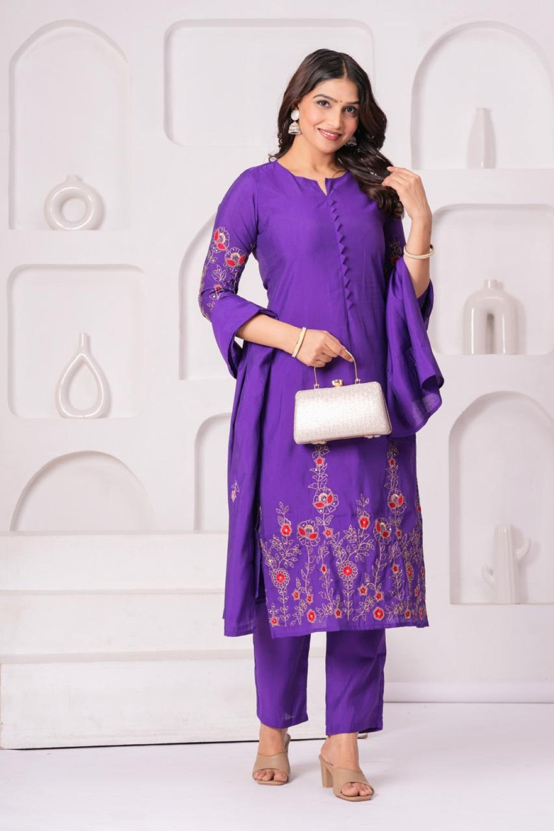 Jayti Rebecca Embroidered Suit Set