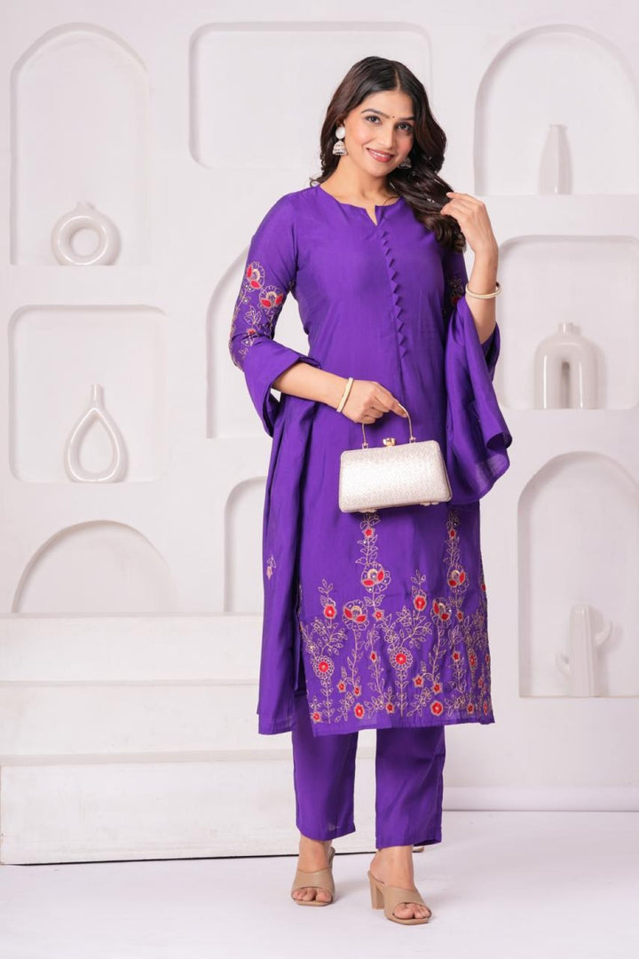 Jayti Rebecca Embroidered Suit Set