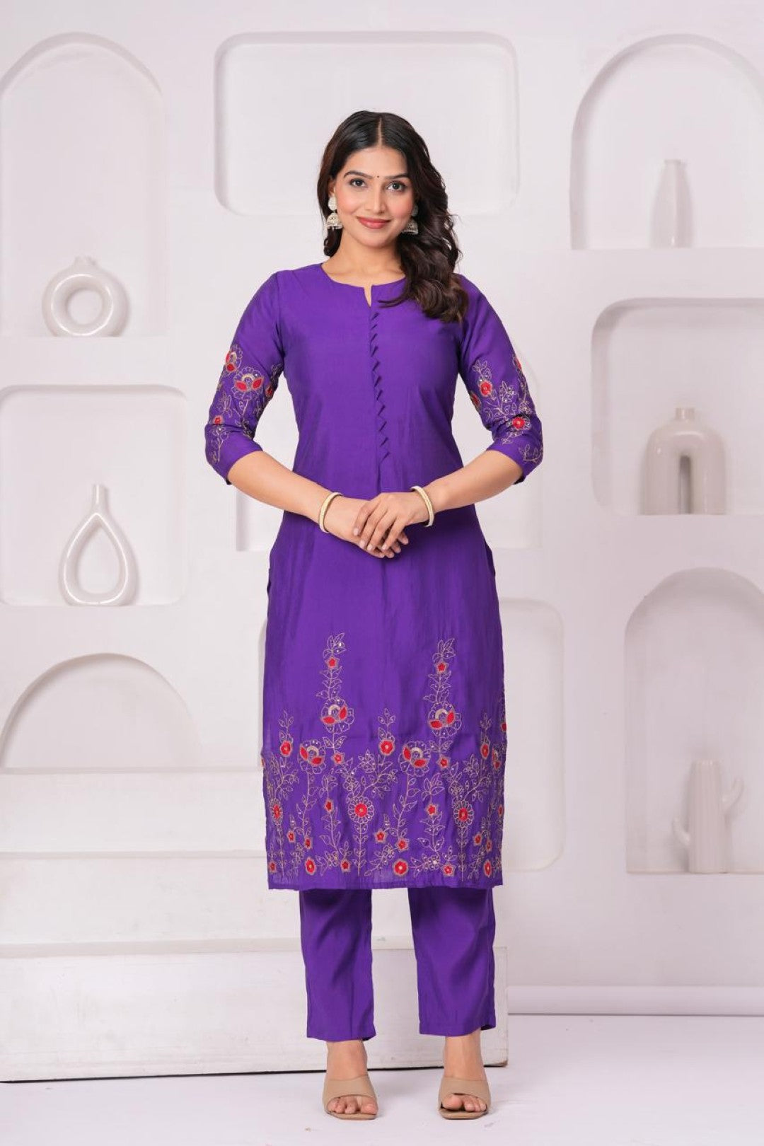 Jayti Rebecca Embroidered Suit Set