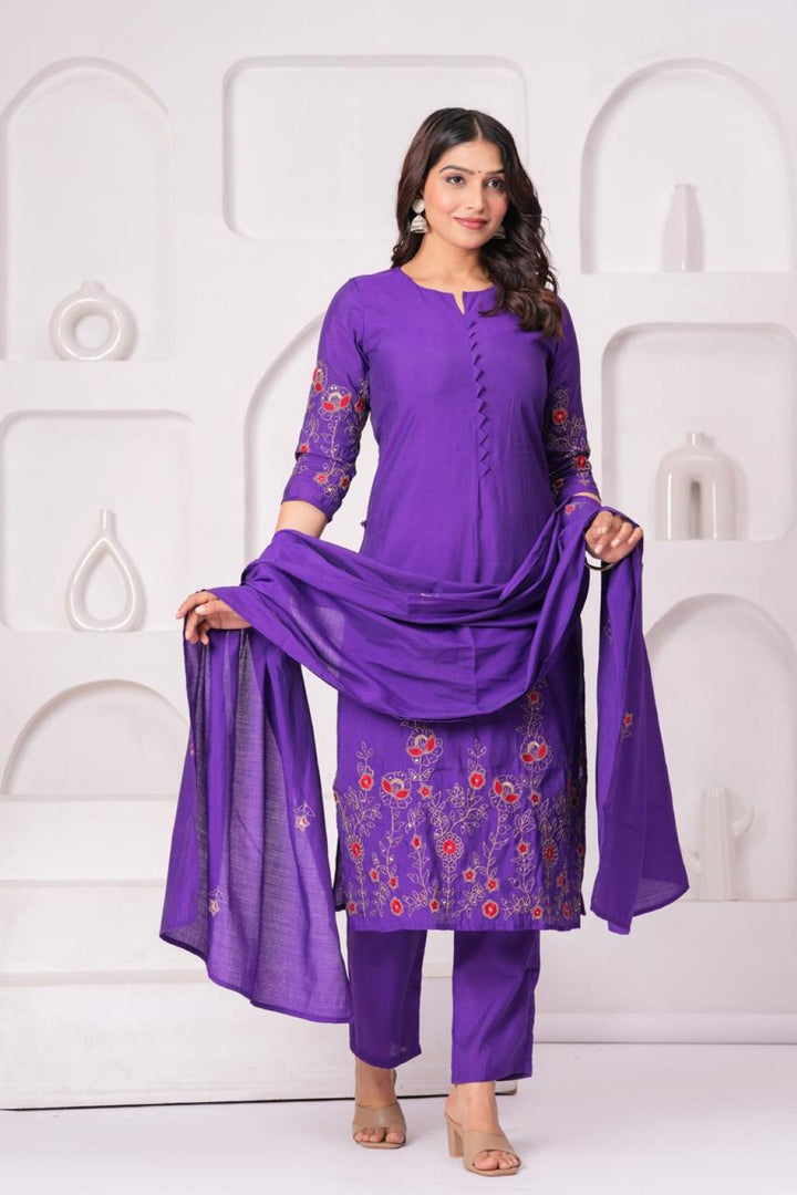 Jayti Rebecca Embroidered Suit Set