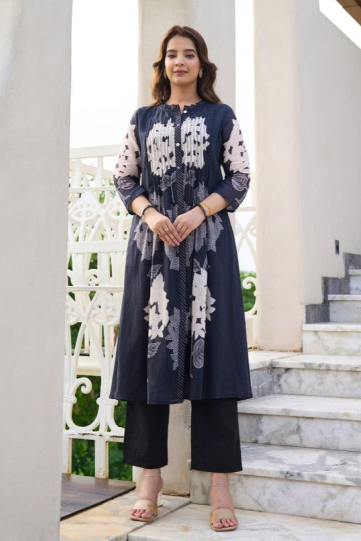 Akira marine Printed cotton kurta pant set