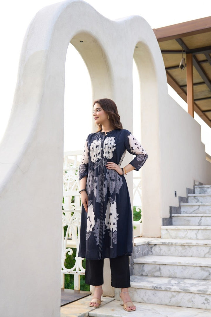 Akira marine Printed cotton kurta pant set