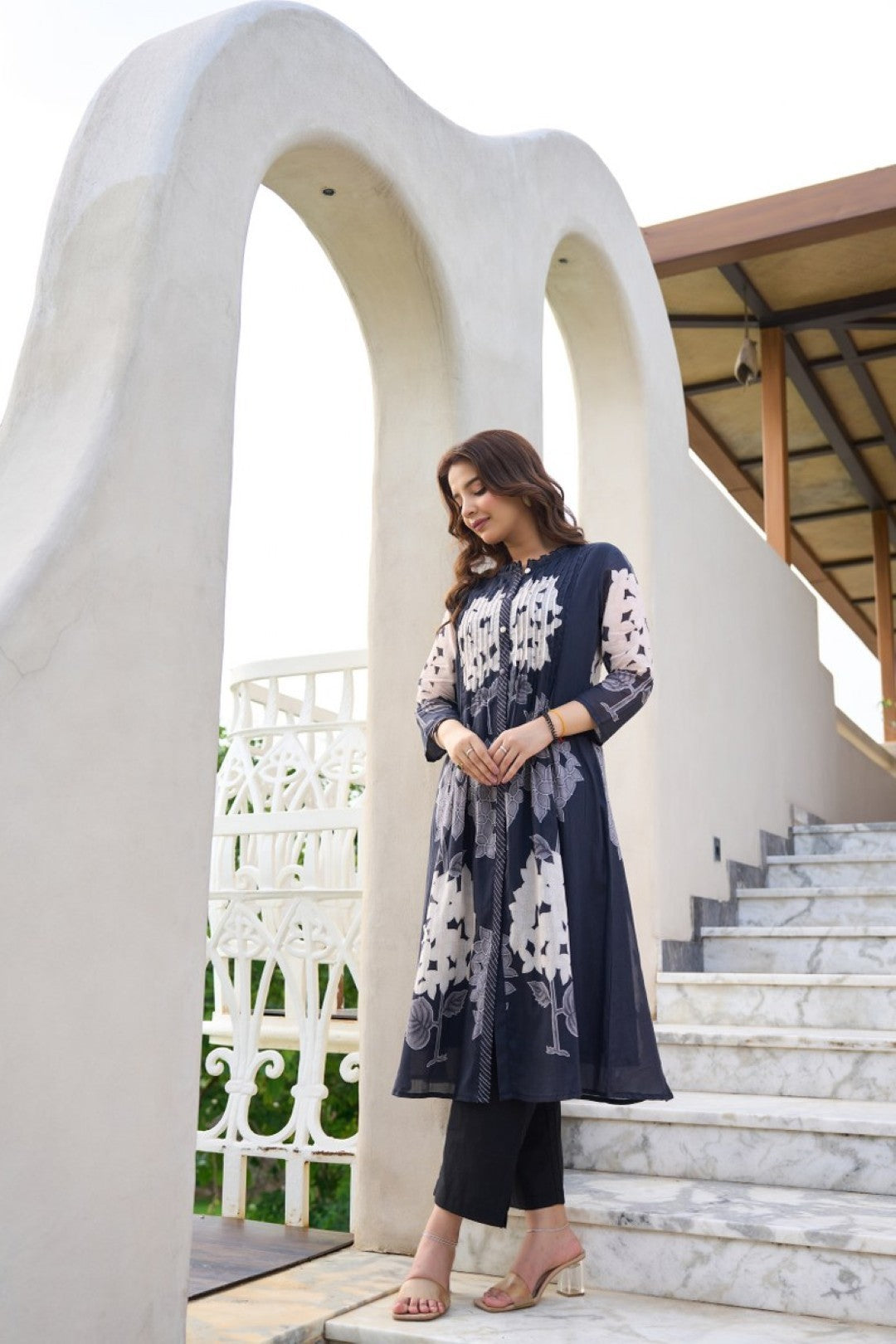 Akira marine Printed cotton kurta pant set