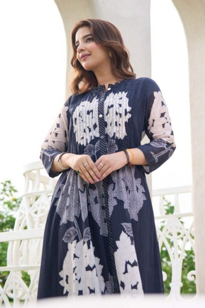 Akira marine Printed cotton kurta pant set