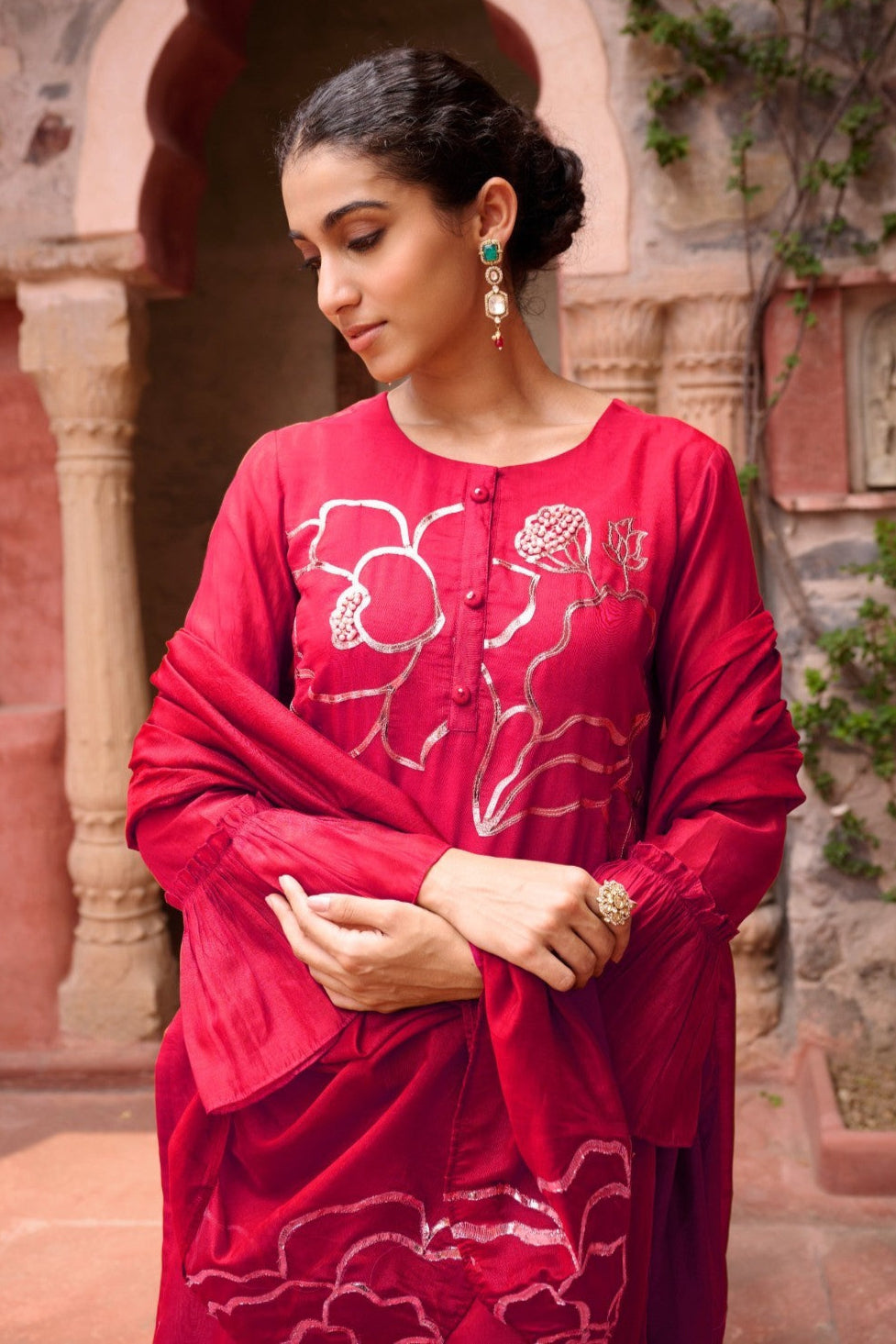 Sangini Cameo applique work suit set