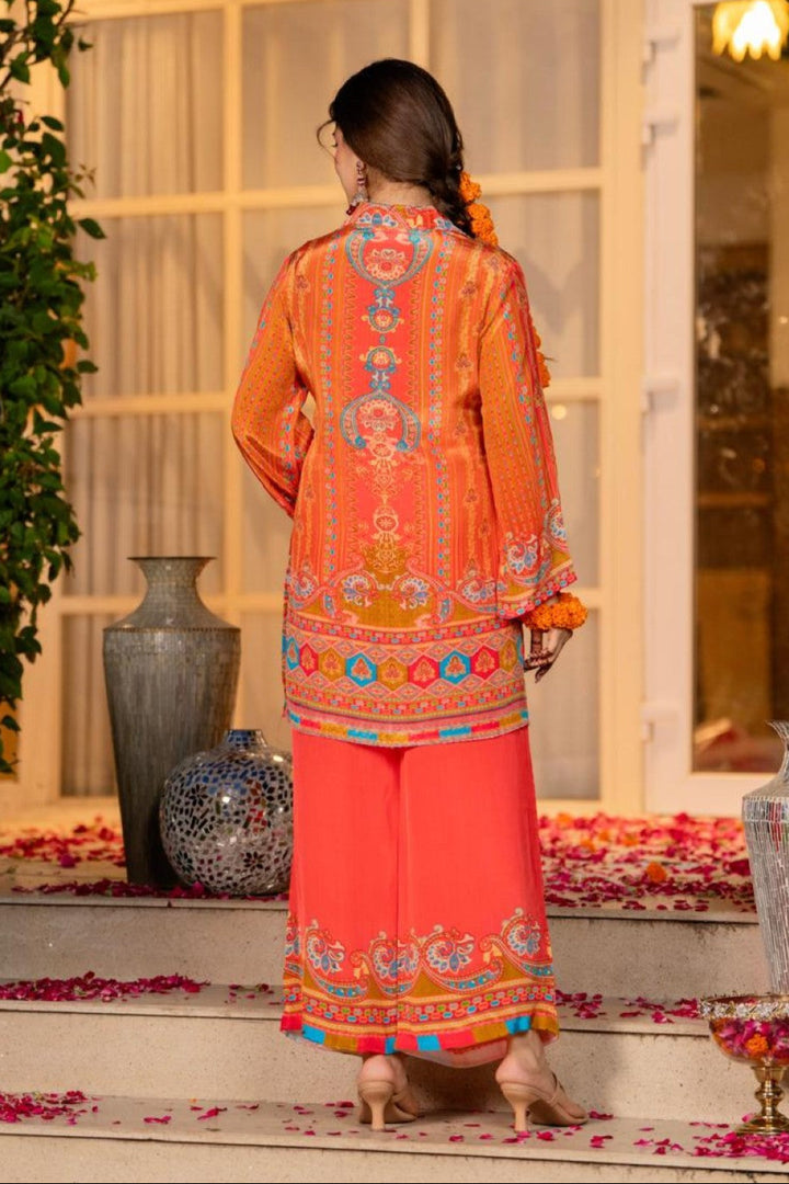 Jayti Tangerine Printed work co-ord Set