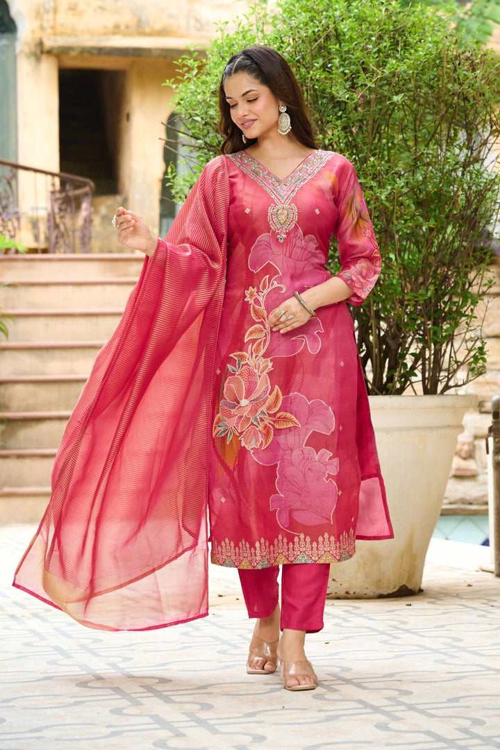 Malti Carmine Printed Suit Set