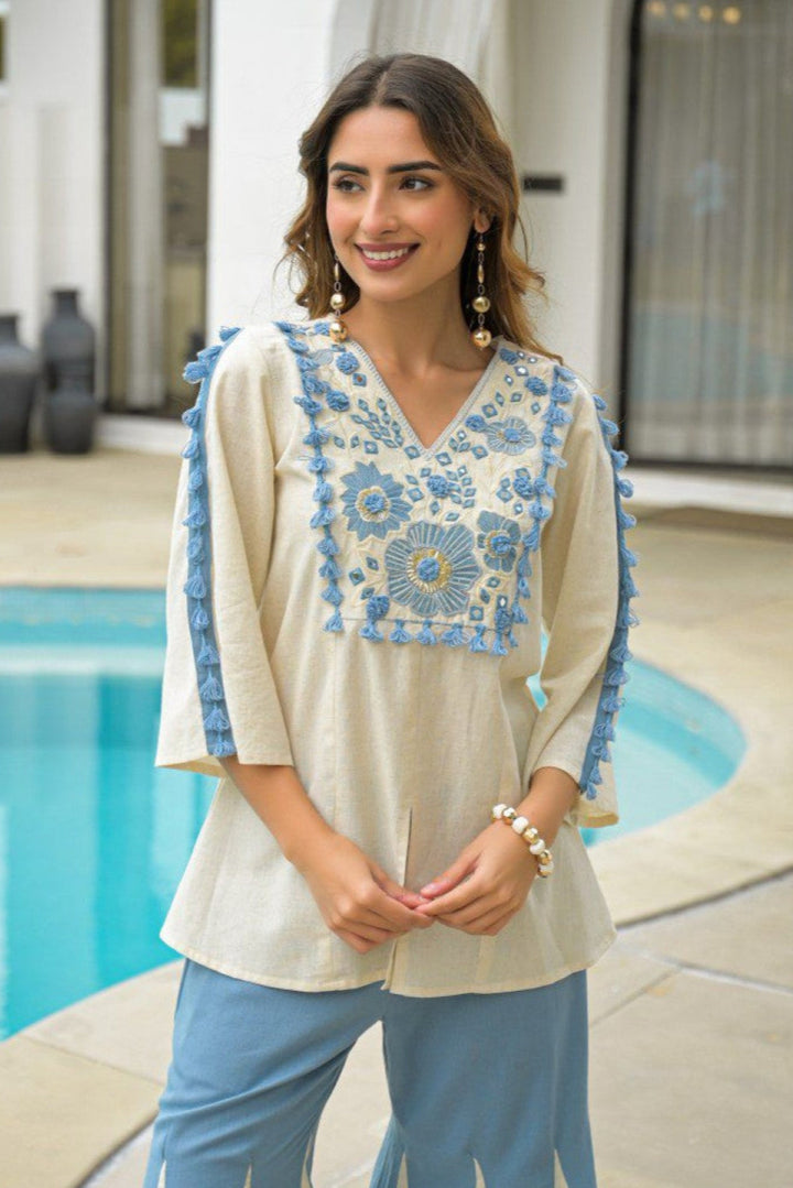 Akira sea cotton fusion co-ord set