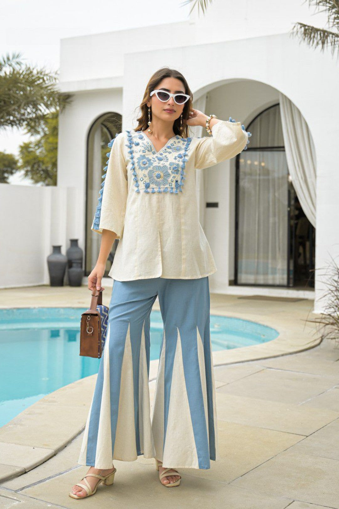 Akira sea cotton fusion co-ord set