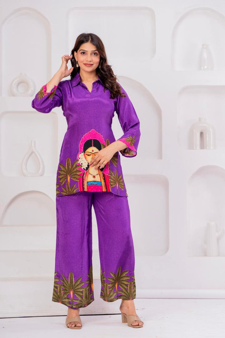 Maurya Claret Printed Co-ord Set