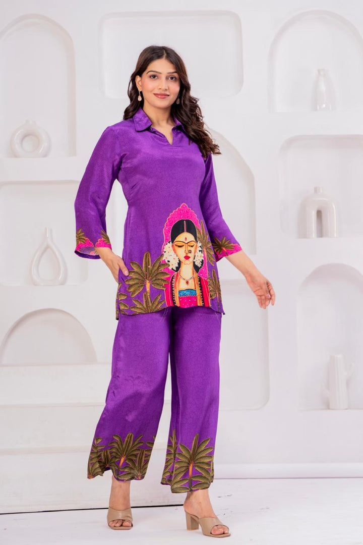 Maurya Claret Printed Co-ord Set