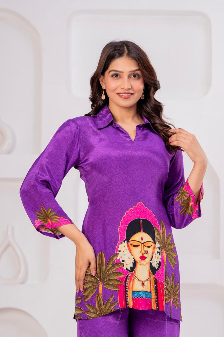 Maurya Claret Printed Co-ord Set