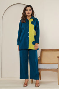 Puran Azure Cotton co-ord set